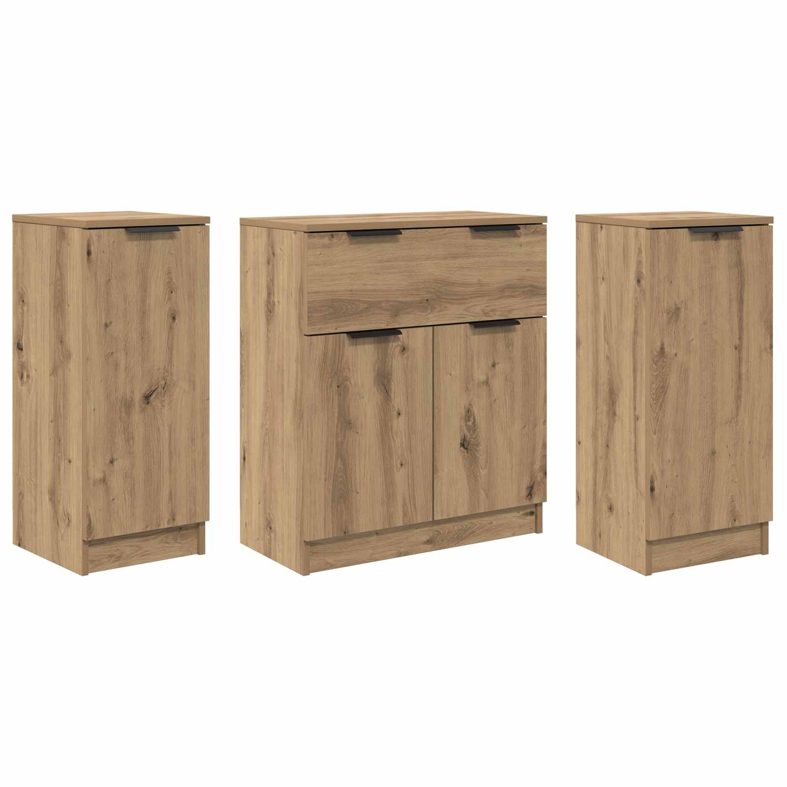 Πλαϊνό γραφείο με συρτάρι 3 pcs Artisan Oak Επεξεργασμένο ξύλο - Pakobazaar