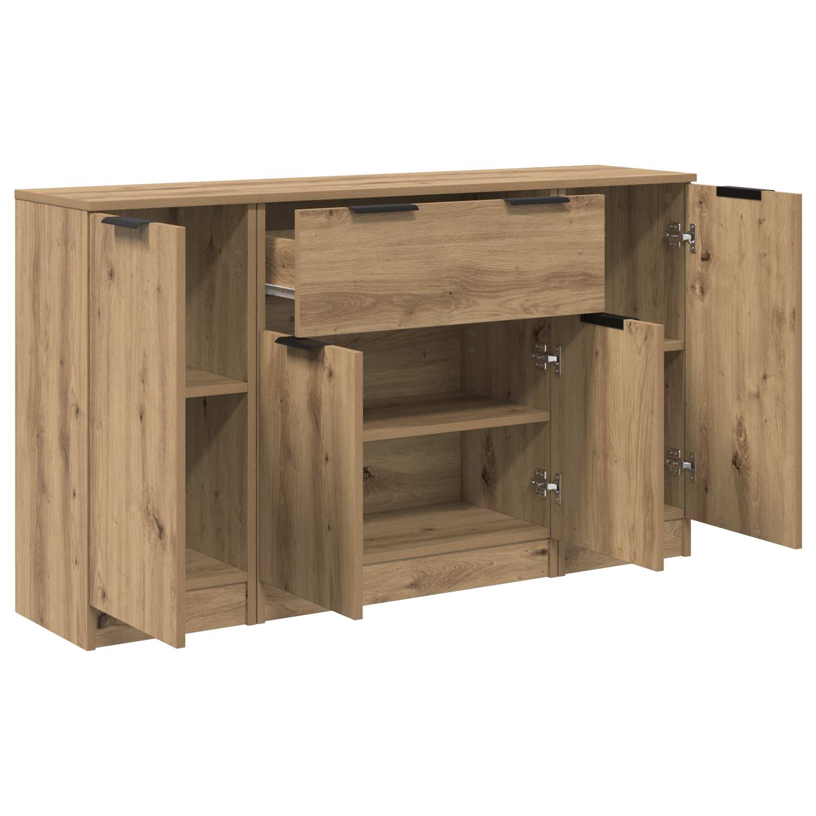 Πλαϊνό γραφείο με συρτάρι 3 pcs Artisan Oak Επεξεργασμένο ξύλο - Pakobazaar