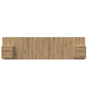 Κεφαλή κρεβατιού με κομοδίνο με συρτάρι 3 pcs Artisan Oak - Pakobazaar
