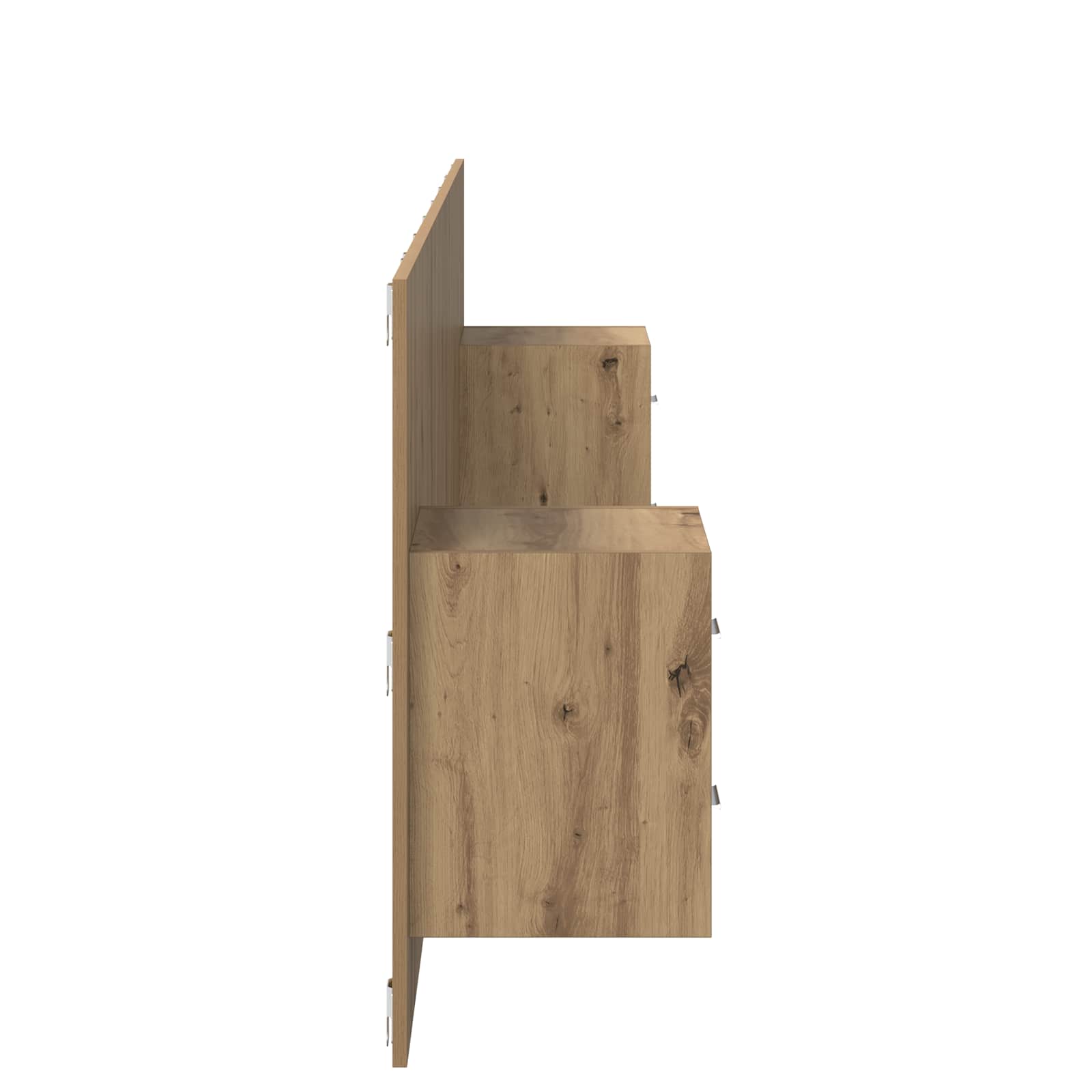 Κεφαλή κρεβατιού με κομοδίνο με συρτάρι 3 pcs Artisan Oak - Pakobazaar