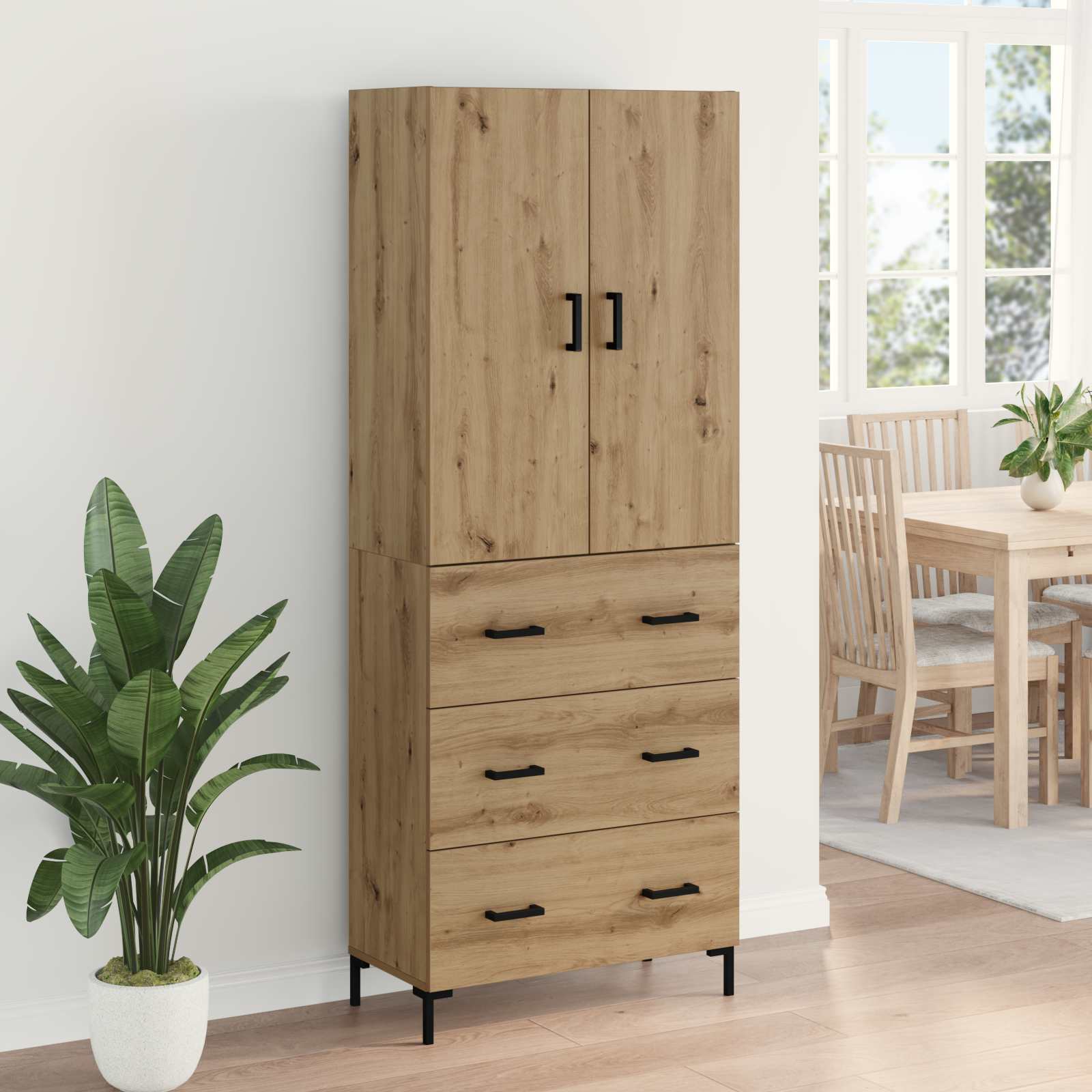 Highboard Artisan Oak 69,5 x 34 x 180 εκ. Επεξεργασμένο ξύλο