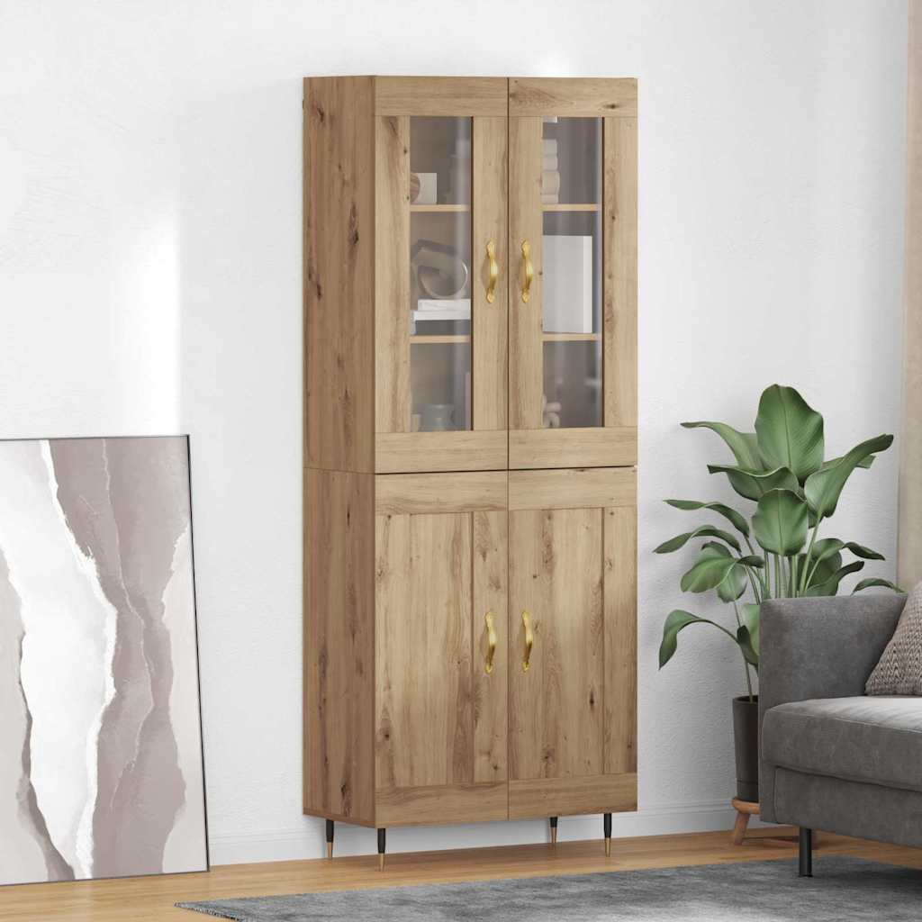 Highboard 2 pcs Artisan Oak Επεξεργασμένο ξύλο - Pakobazaar