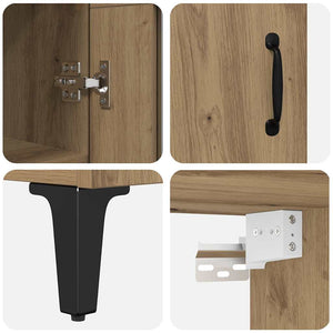 Highboard Artisan Oak 69,5 x 34 x 180 εκ. Επεξεργασμένο Ξύλο