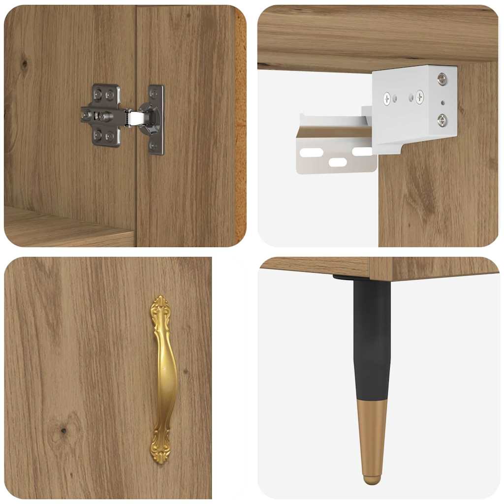 Highboard Artisan Oak 69,5 x 34 x 180 εκ. Επεξεργασμένο ξύλο - Pakobazaar