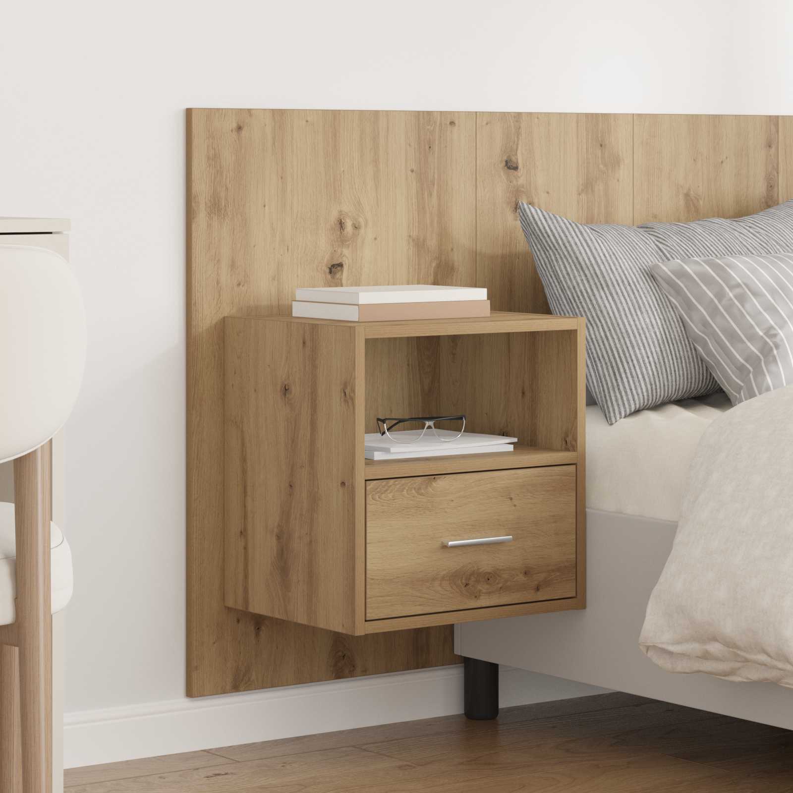 Κεφαλή κρεβατιού με κομοδίνο με συρτάρι 3 pcs Artisan Oak