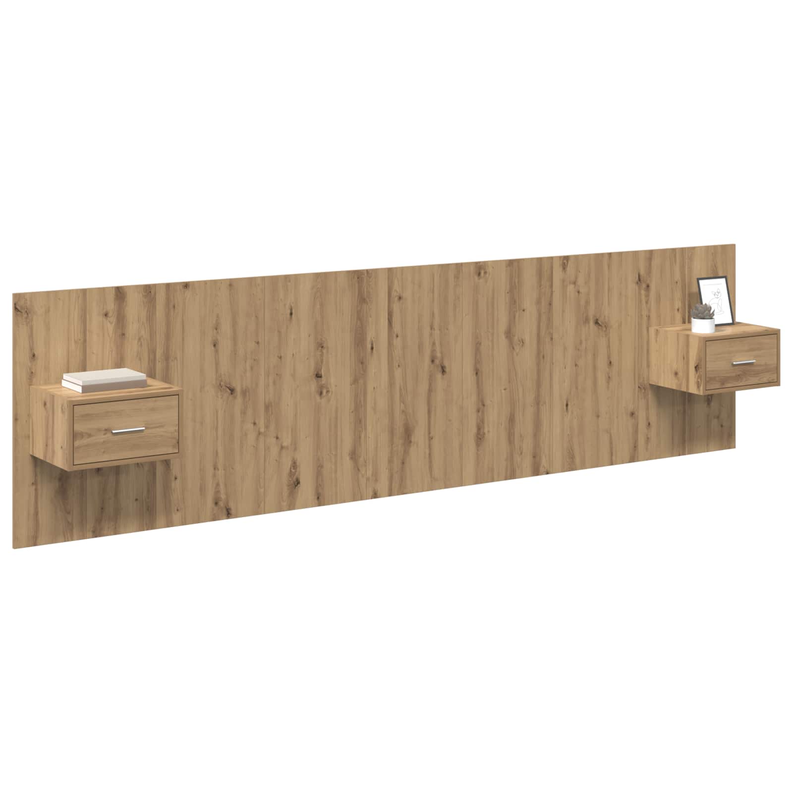 Κεφαλή κρεβατιού με κομοδίνο 3 pcs Artisan Oak