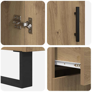 Highboard 2 τμχ. Artisan Oak 69,5 x 34 x 180 εκ.