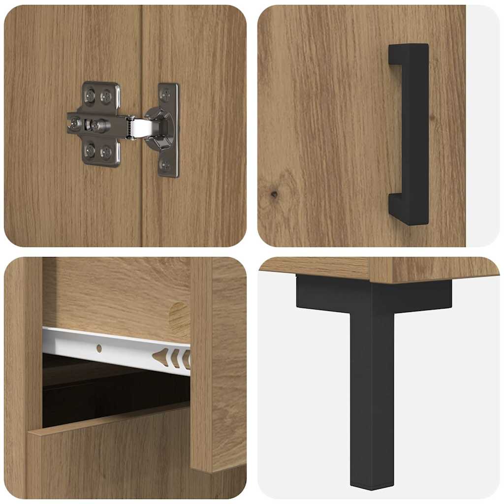 Highboard με συρτάρι 2 pcs Artisan Oak Επεξεργασμένο ξύλο