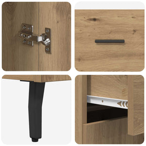 Highboard 2 pcs Artisan Oak 69,5 x 34 x 180 εκ. - Pakobazaar