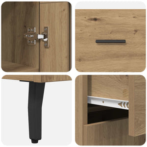 Highboard 2 τμχ. Artisan Oak 69,5 x 34 x 180 εκ.