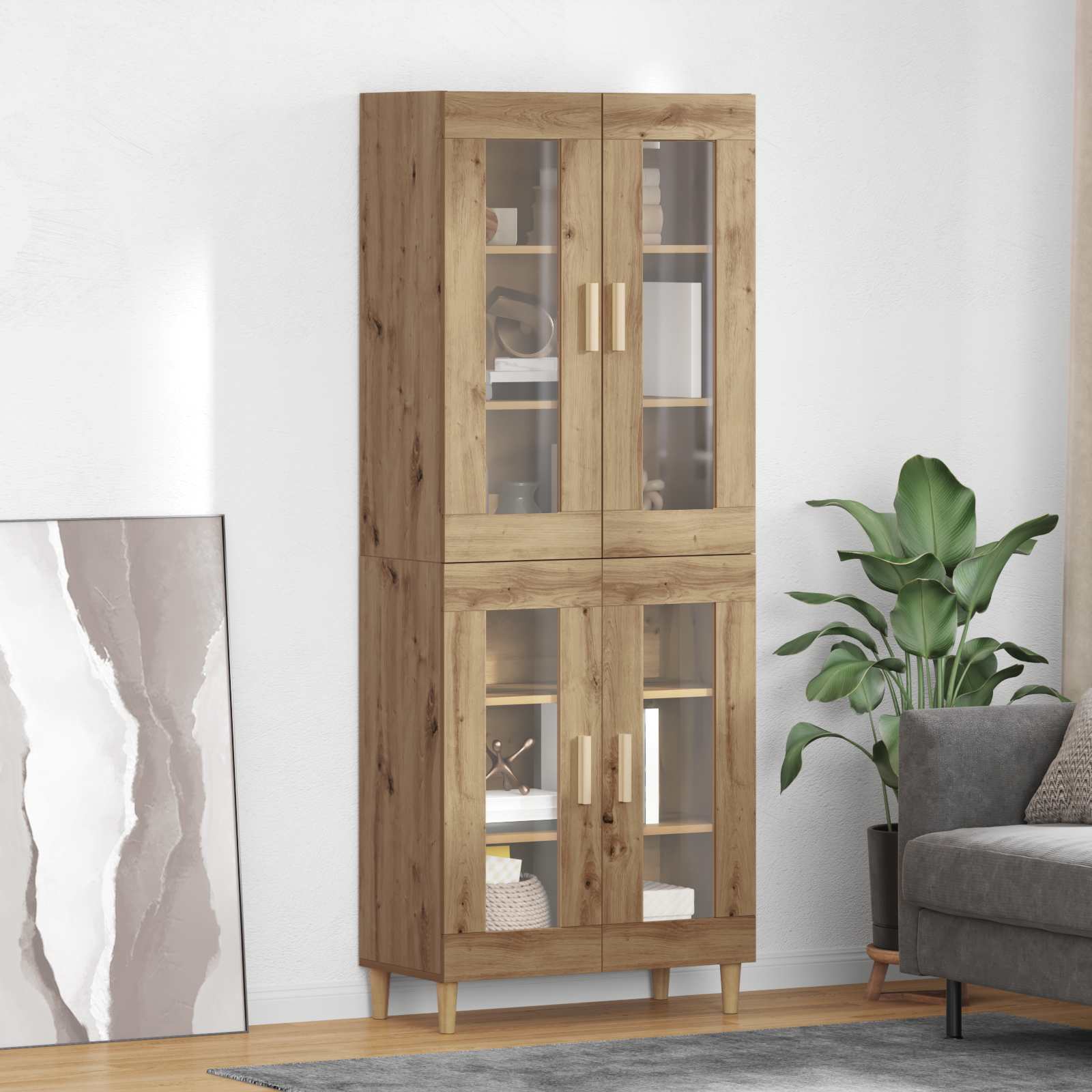 Highboard Artisan Oak 69,5 x 34 x 180 εκ. Επεξεργασμένο ξύλο