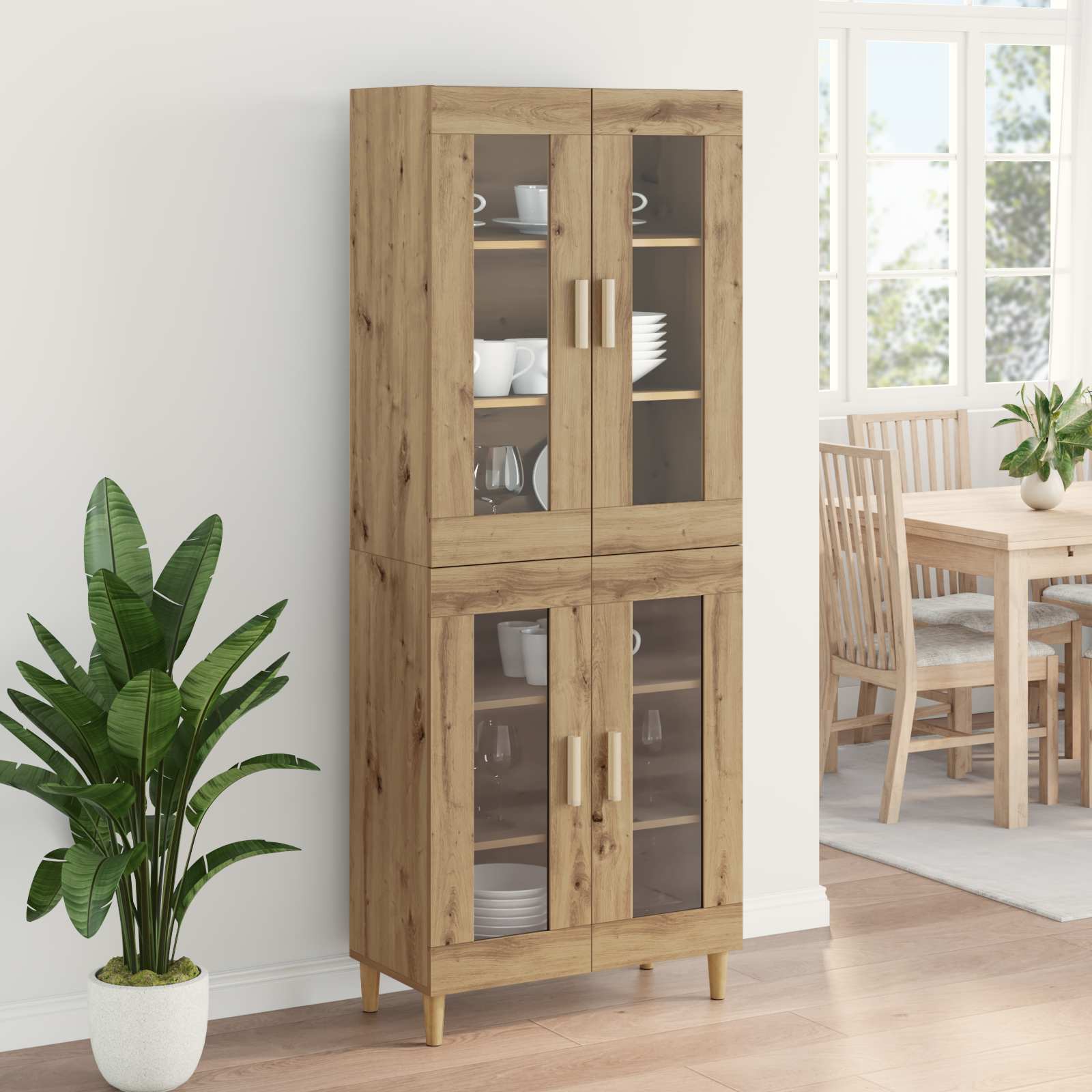 Highboard Artisan Oak 69,5 x 34 x 180 εκ. Επεξεργασμένο ξύλο