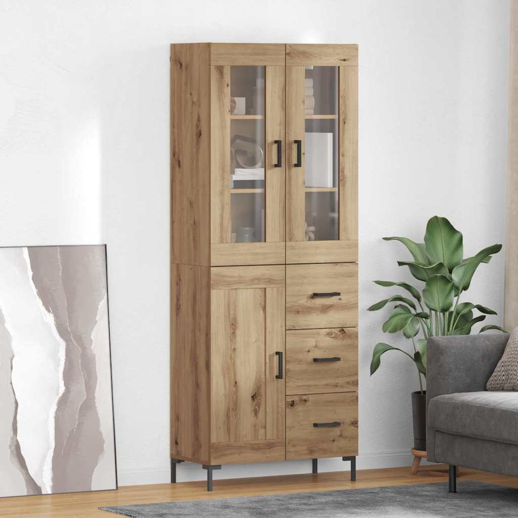 Highboard με συρτάρι 2 pcs Artisan Oak Επεξεργασμένο ξύλο