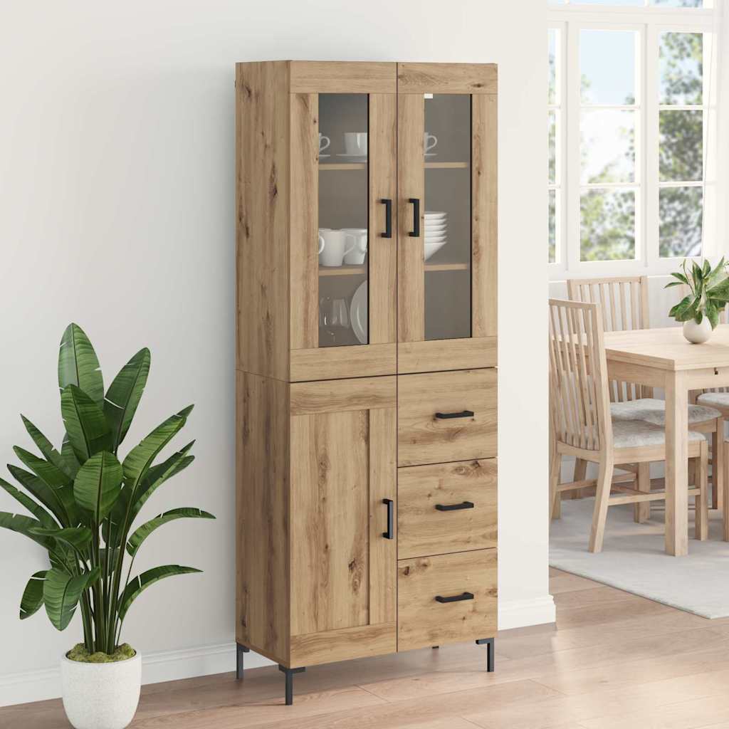 Highboard με συρτάρι 2 pcs Artisan Oak Επεξεργασμένο ξύλο