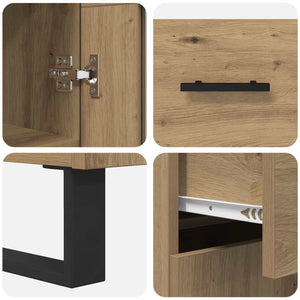 Highboard με συρτάρι 2 pcs Artisan Oak Επεξεργασμένο ξύλο - Pakobazaar