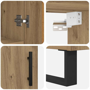 Highboard Artisan Oak 69,5 x 34 x 180 εκ. Επεξεργασμένο ξύλο - Pakobazaar