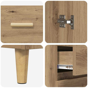 Highboard με συρτάρι Artisan Oak 69,5 x 34 x 180 εκ. - Pakobazaar