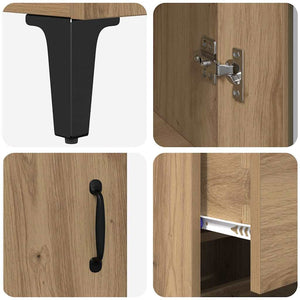 Highboard Artisan Oak 69,5 x 34 x 180 εκ. Επεξεργασμένο ξύλο - Pakobazaar