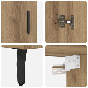Highboard Artisan Oak 69,5 x 34 x 180 εκ. - Pakobazaar