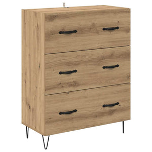 Highboard 2 pcs Artisan Oak Μηχανική ξυλεία και γυαλί - Pakobazaar