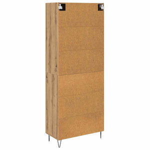 Highboard 2 pcs Artisan Oak Μηχανική ξυλεία και γυαλί - Pakobazaar