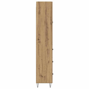 Highboard 2 pcs Artisan Oak Μηχανική ξυλεία και γυαλί - Pakobazaar