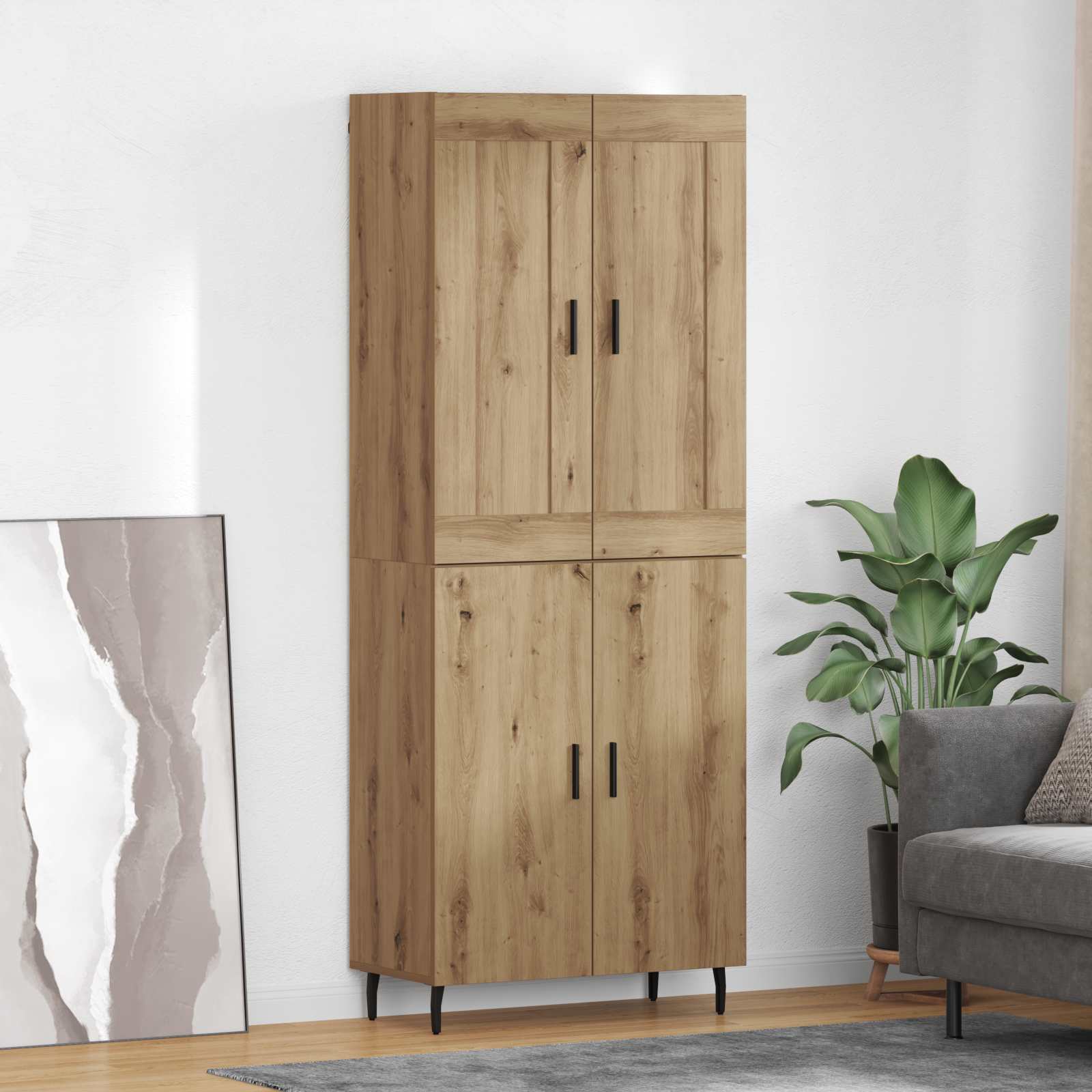 Highboard 2 pcs Artisan Oak Επεξεργασμένο ξύλο - Pakobazaar