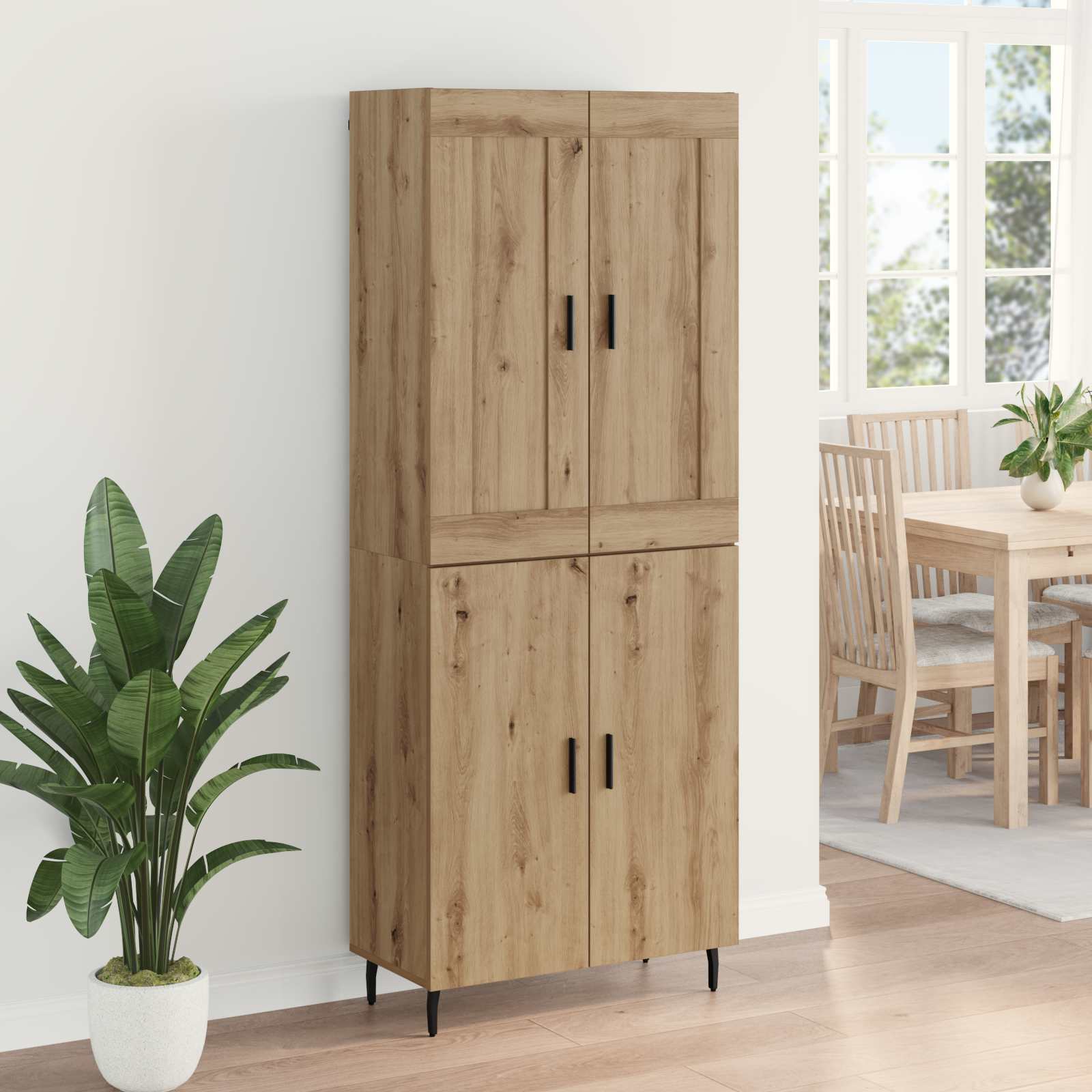 Highboard 2 pcs Artisan Oak Επεξεργασμένο ξύλο - Pakobazaar