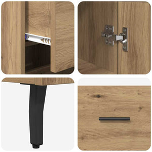 Highboard Artisan Oak 34,5 x 34 x 180 εκ. Επεξεργασμένο Ξύλο