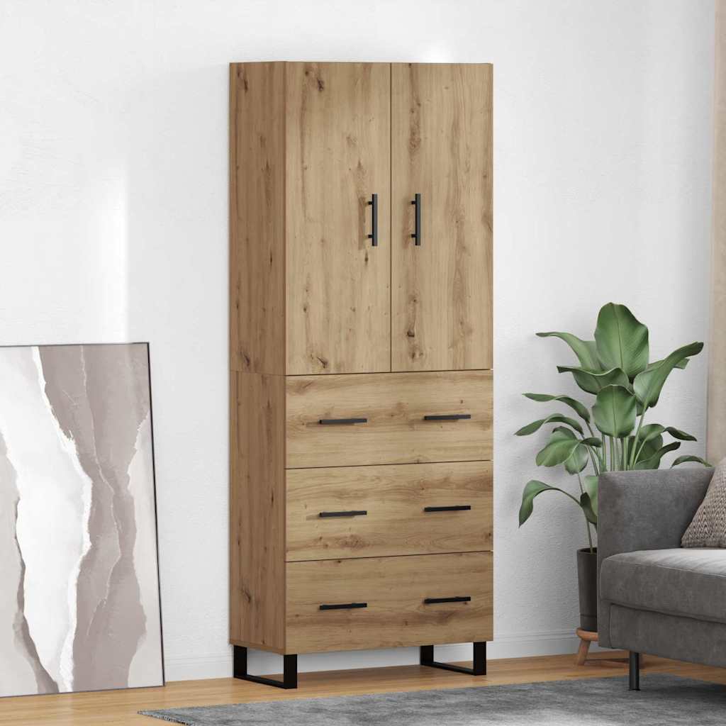 Highboard με συρτάρι 2 pcs Artisan Oak 69,5 x 34 x 180 εκ. - Pakobazaar