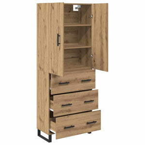 Highboard με συρτάρι 2 pcs Artisan Oak 69,5 x 34 x 180 εκ. - Pakobazaar