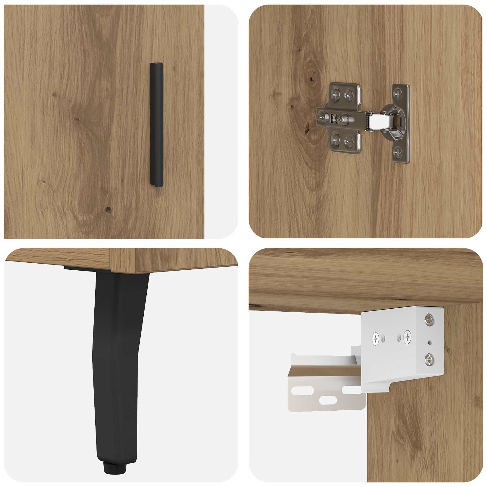 Highboard 2 pcs Artisan Oak Επεξεργασμένο ξύλο - Pakobazaar