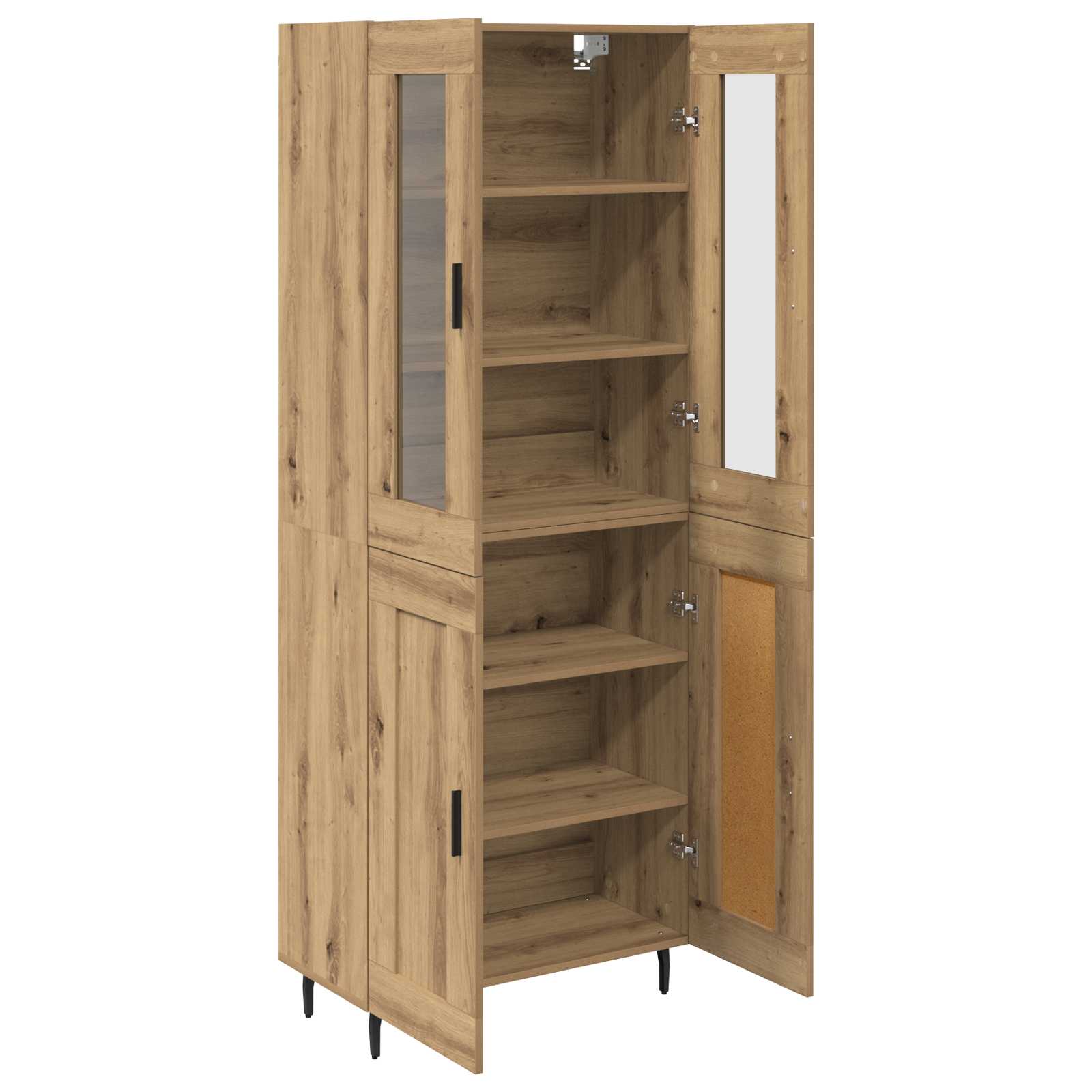Highboard 2 pcs Artisan Oak Επεξεργασμένο ξύλο - Pakobazaar