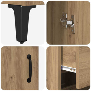 Highboard Artisan Oak 69,5 x 34 x 180 εκ. Επεξεργασμένο ξύλο - Pakobazaar