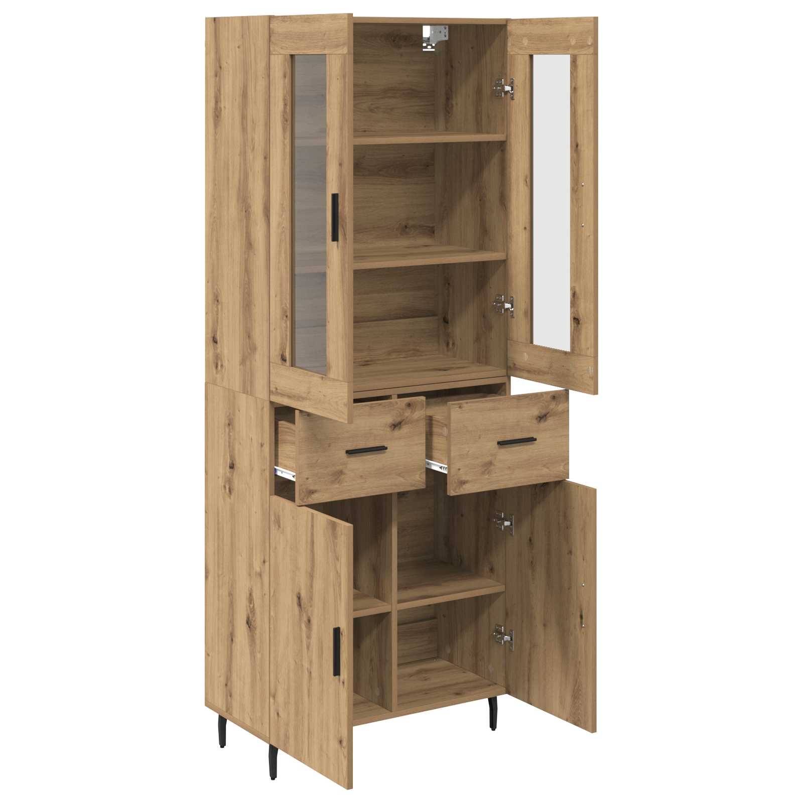 Highboard με συρτάρι 2 pcs Artisan Oak Επεξεργασμένο ξύλο