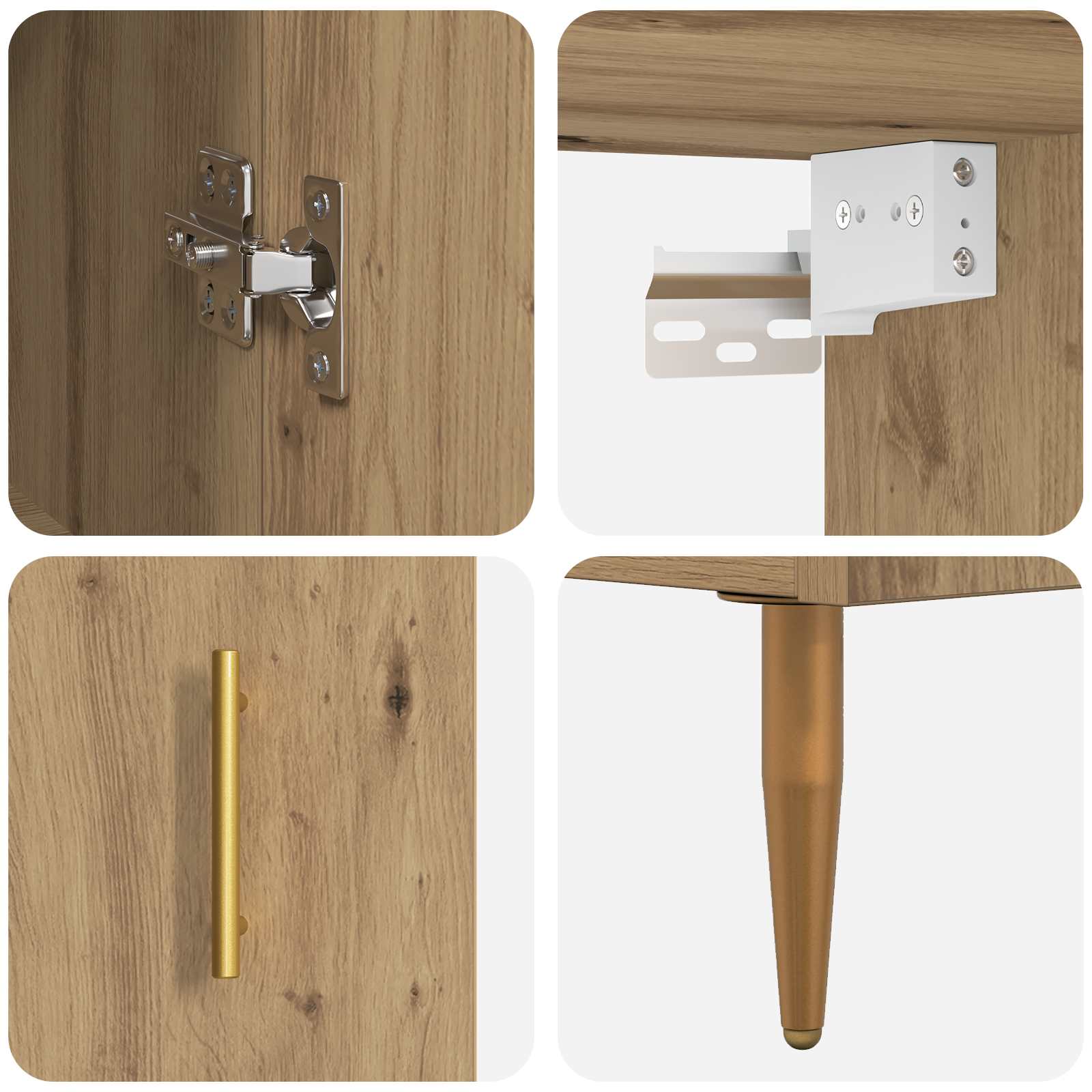 Highboard Artisan Oak 69,5 x 34 x 180 εκ. Επεξεργασμένο ξύλο