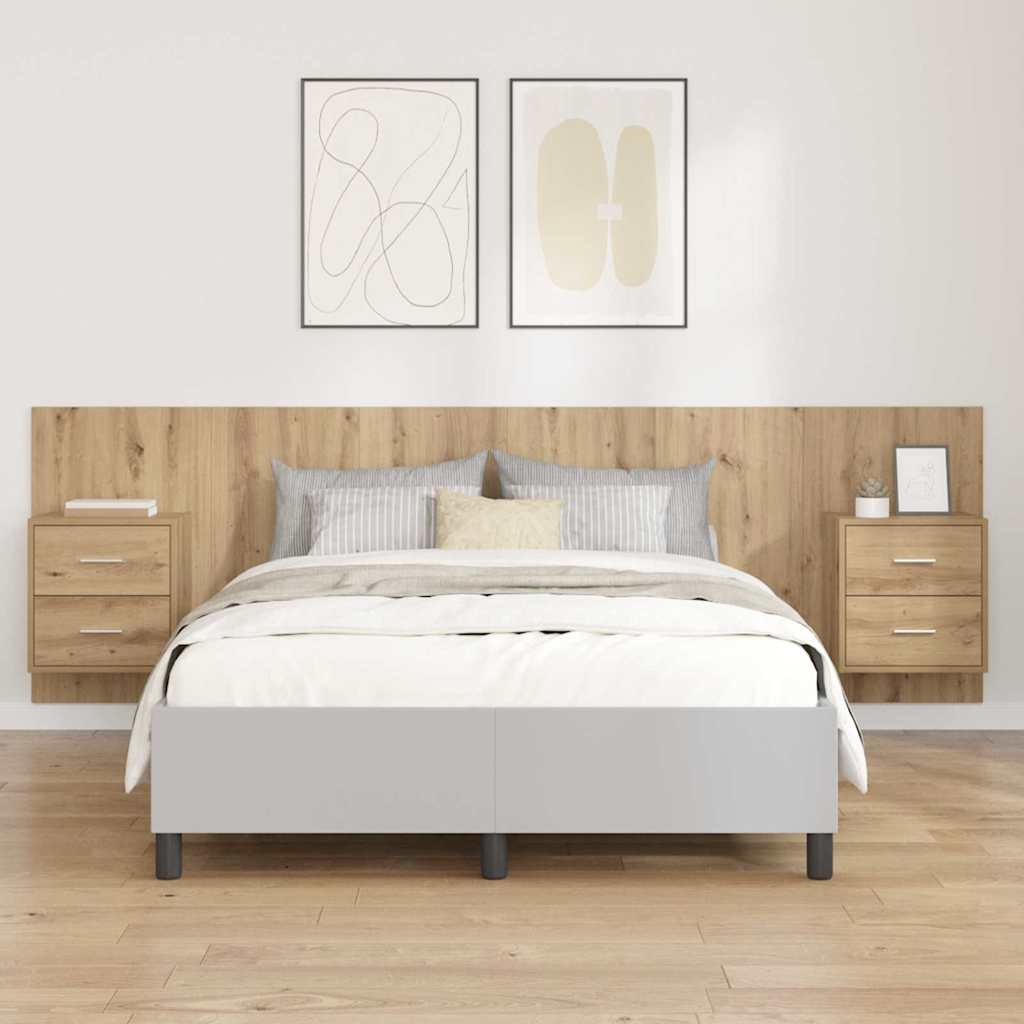 Κεφαλή κρεβατιού με κομοδίνο με συρτάρι 3 pcs Artisan Oak