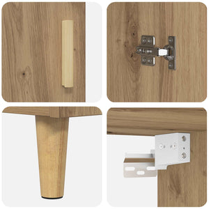 Highboard Artisan Oak 69,5 x 32,5 x 180 εκ Επεξεργασμένο Ξύλο