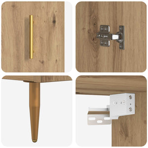 Highboard Artisan Oak 69,5 x 34 x 180 εκ. Επεξεργασμένο Ξύλο