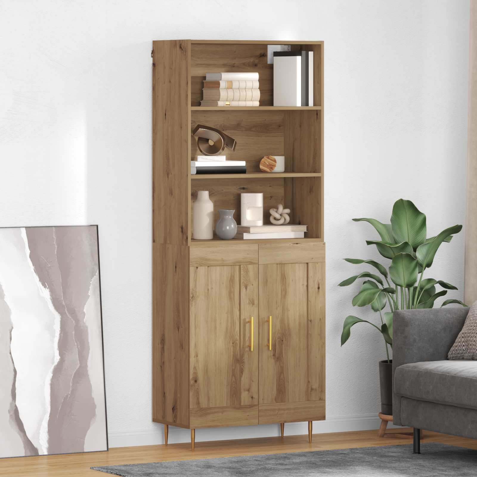 Highboard Artisan Oak 69,5 x 34 x 180 εκ. Επεξεργασμένο ξύλο