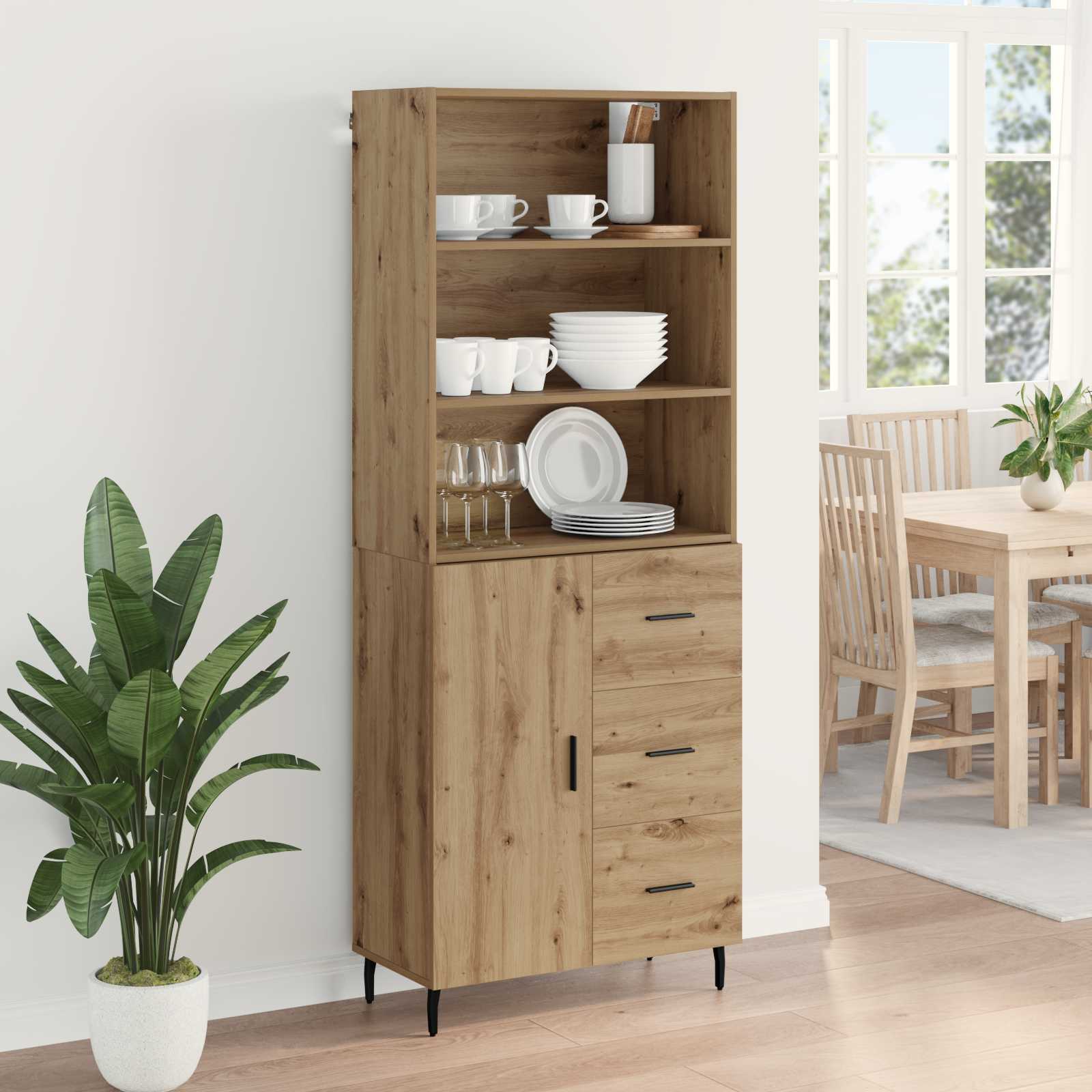 Highboard με συρτάρι Artisan Oak 69,5 x 34 x 180 εκ.