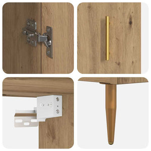 Highboard 2 τμχ. Artisan Oak 69,5 x 34 x 180 εκ.