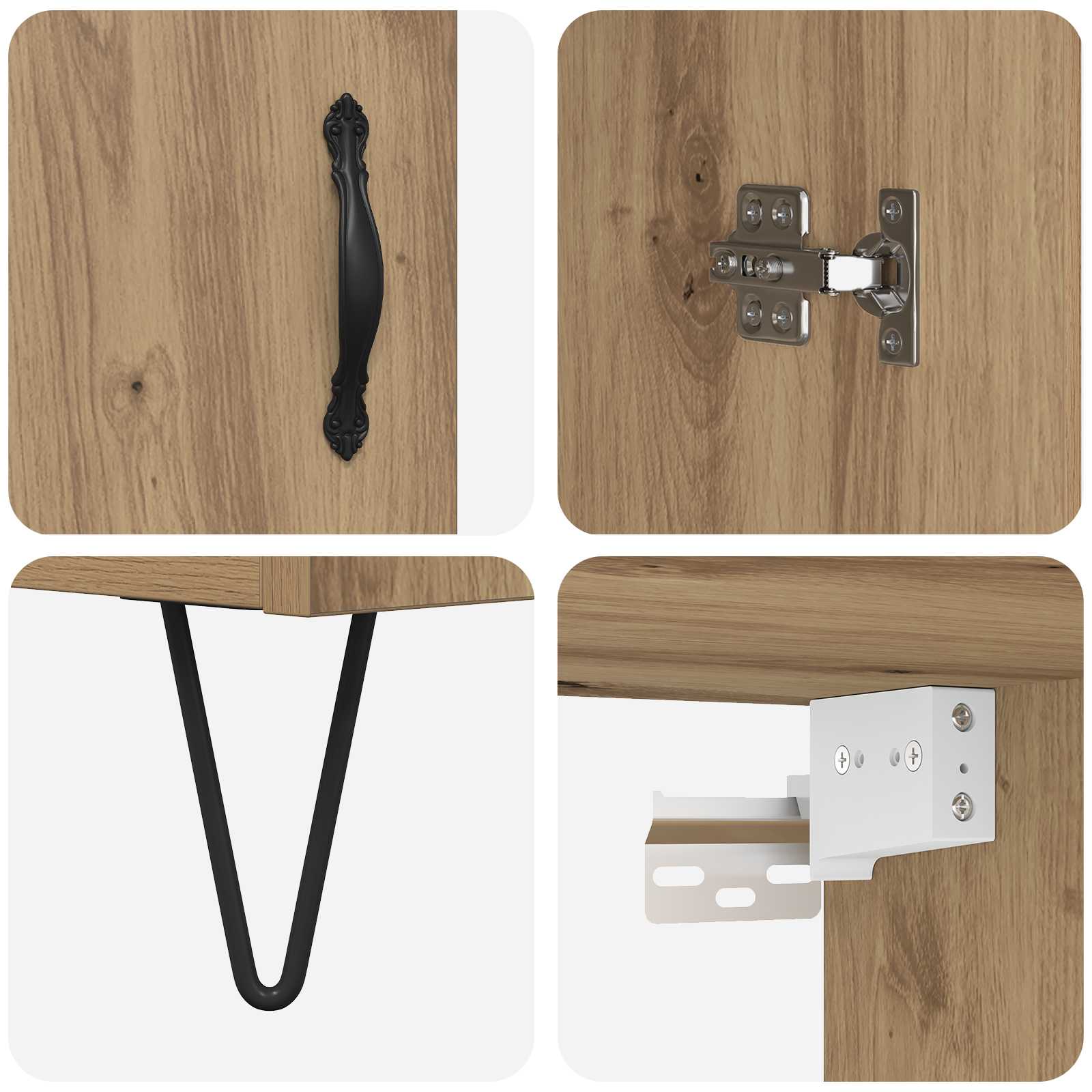 Highboard 2 pcs Artisan Oak Επεξεργασμένο ξύλο - Pakobazaar