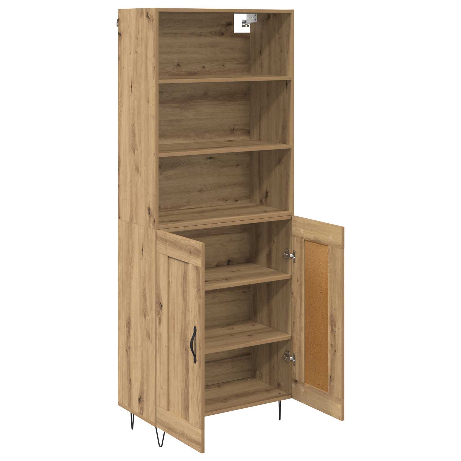 Highboard 2 pcs Artisan Oak Επεξεργασμένο ξύλο - Pakobazaar