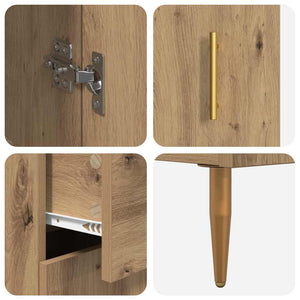Highboard με συρτάρι 2 pcs Artisan Oak Επεξεργασμένο ξύλο - Pakobazaar