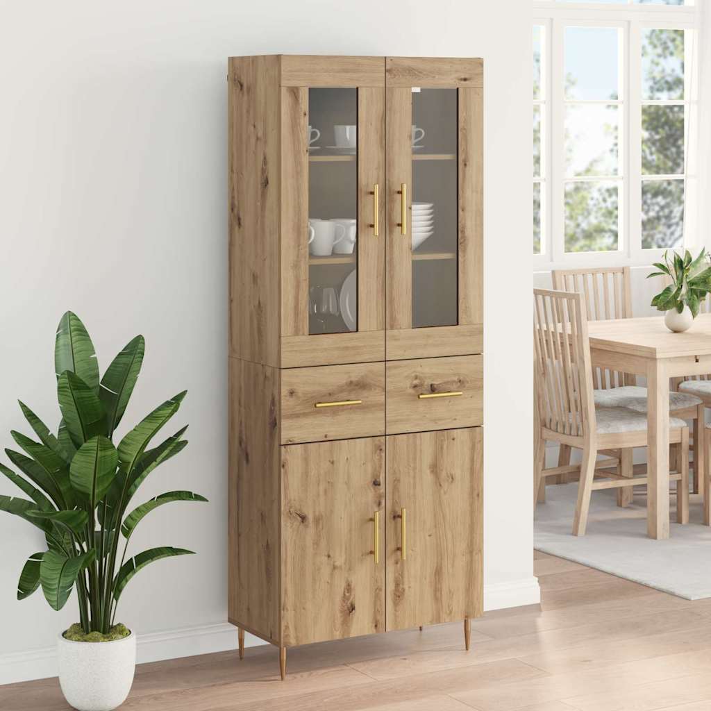 Highboard με συρτάρι 2 pcs Artisan Oak Επεξεργασμένο ξύλο - Pakobazaar