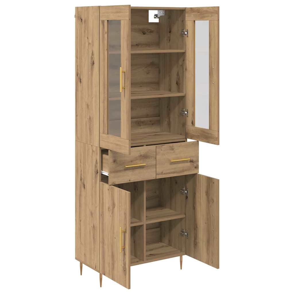 Highboard με συρτάρι 2 pcs Artisan Oak Επεξεργασμένο ξύλο - Pakobazaar