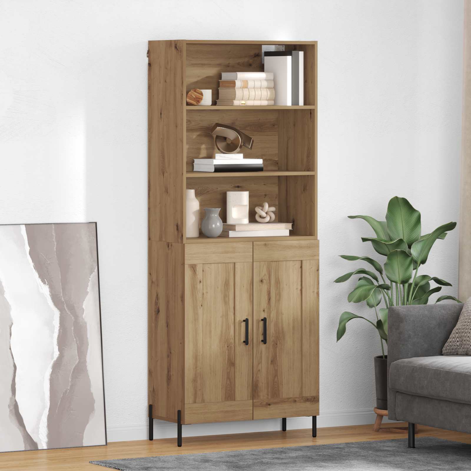 Highboard Artisan Oak 69,5 x 32,5 x 180 εκ Επεξεργασμένο ξύλο