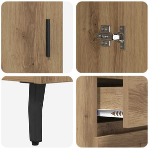 Highboard με συρτάρι 2 pcs Artisan Oak Επεξεργασμένο ξύλο - Pakobazaar