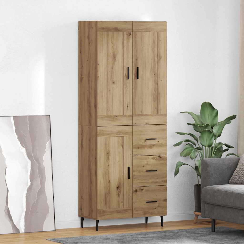 Highboard με συρτάρι 2 pcs Artisan Oak Επεξεργασμένο ξύλο - Pakobazaar